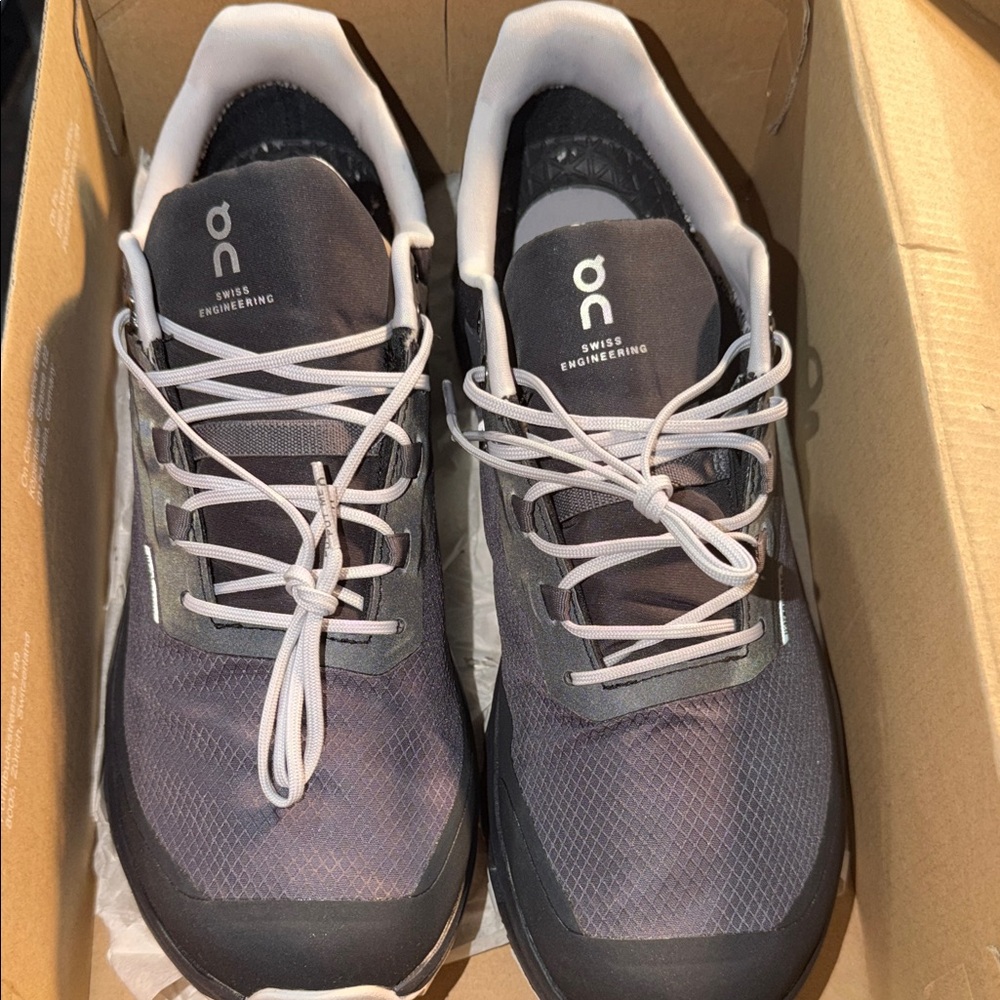 On Running Women’s Trail Sneakers in Black and Gray - Picture 2 of 4